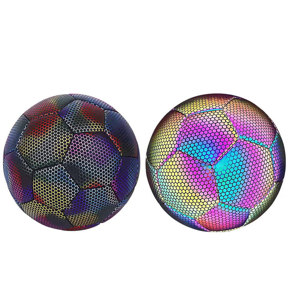 Pelota De Fútbol Reflectante Brillante N°5 Para Noche 4