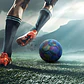 Pelota De Fútbol Reflectante Brillante N°5 Para Noche - Miniatura 6