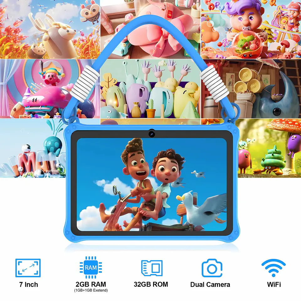Tablet 7 Pulgadas 32 GB 2 Ram Android Con Funda Protectora 3