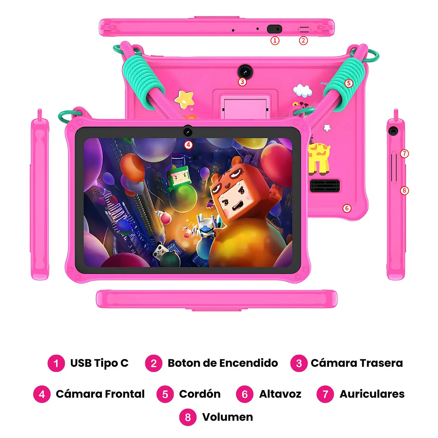 Tablet 7 Pulgadas 32 GB 2 Ram Android Con Funda Protectora 13