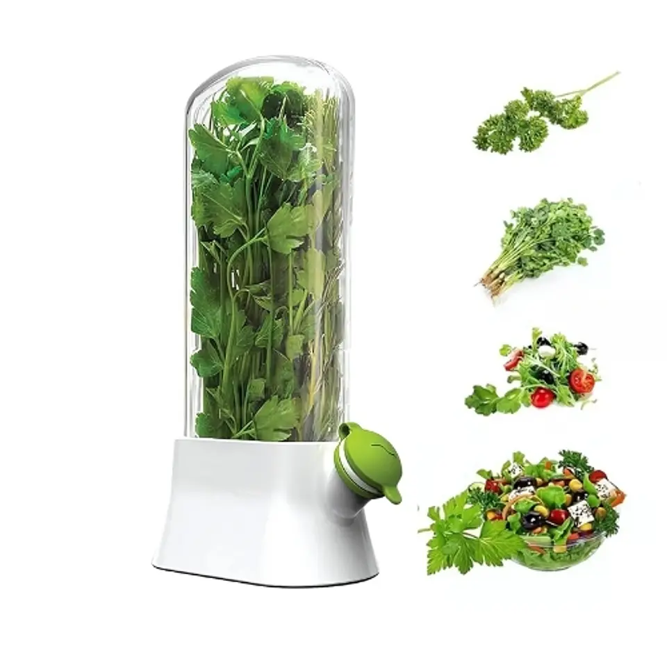 Envase Conservador de Hierbas Cilantro Perejil Refrigerador 1