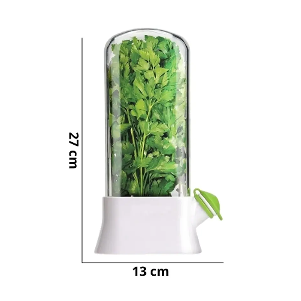 Envase Conservador de Hierbas Cilantro Perejil Refrigerador 3