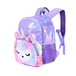 Mochila Escolar Unicornio Felpa Brillos Lentejuelas - Miniatura 2