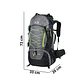 Mochila Camping 65 Litros Unisex Outdoor Deportiva - Miniatura 4