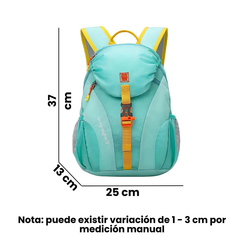 Mochila Bolso 15 Litros Escolar Senderismo Aire Libre 8