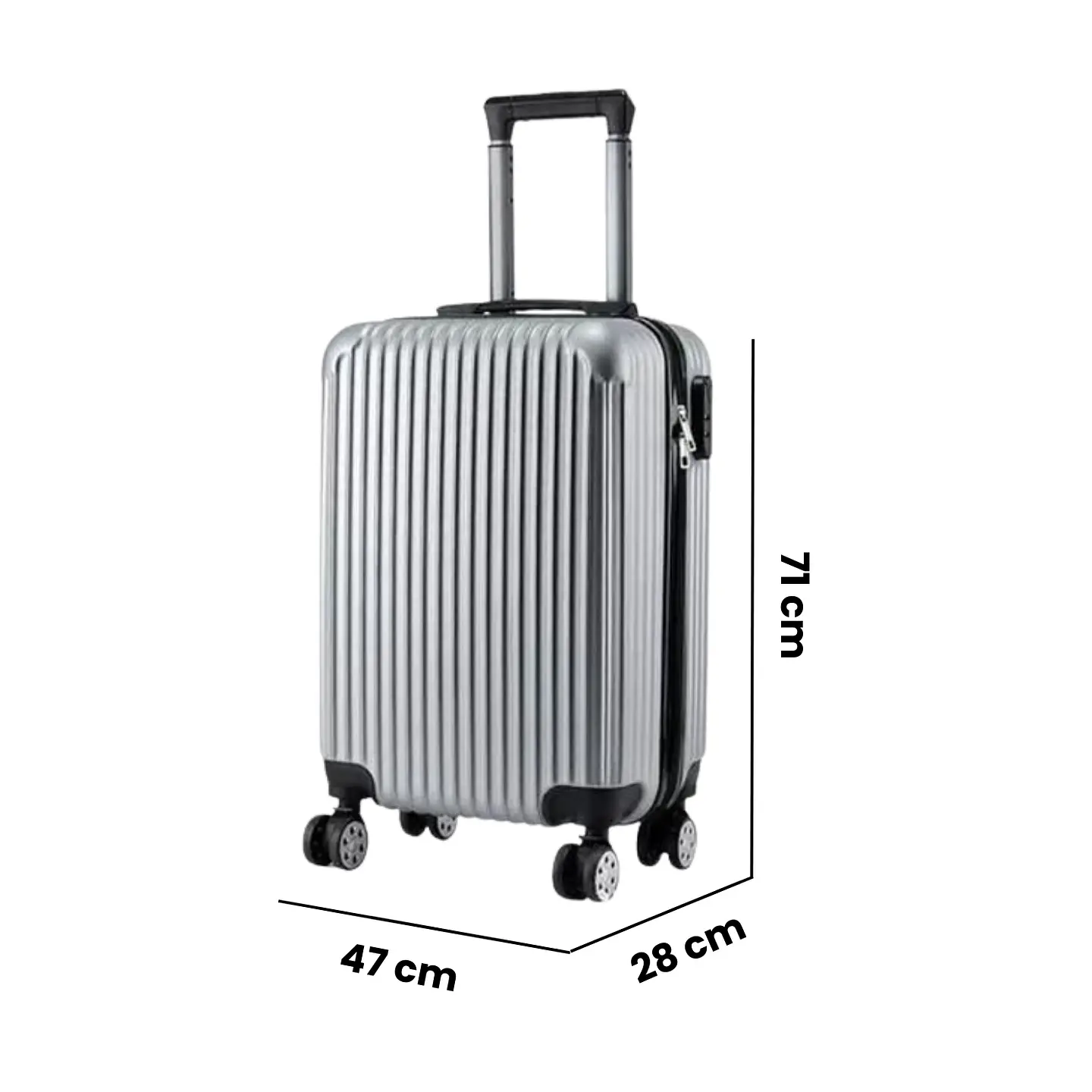 Maleta de Viaje Grande Expandible Resistente Con Cerradura (Reacondicionado) 5