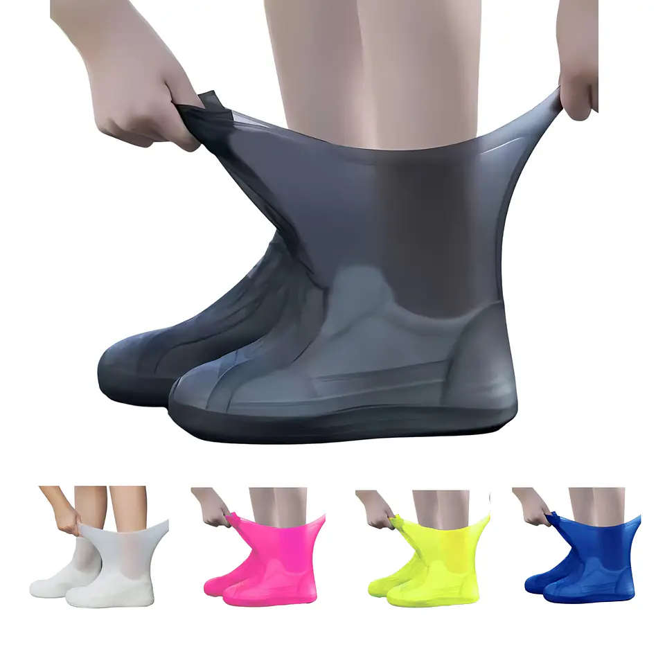 Pack 5 Pares Cubrezapatos Impermeable Latex Protector Botas 1