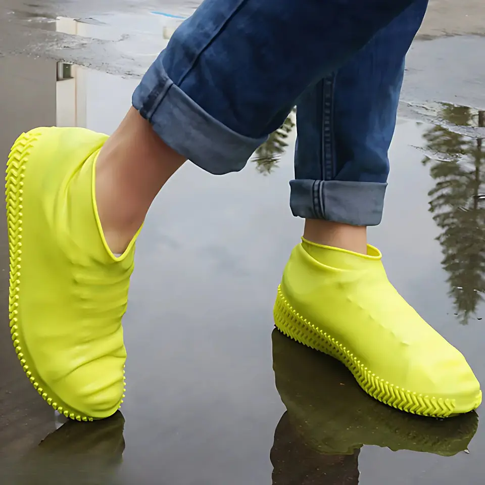 Pack 5 Pares Cubrezapatos Impermeable Latex Protector Botas 3