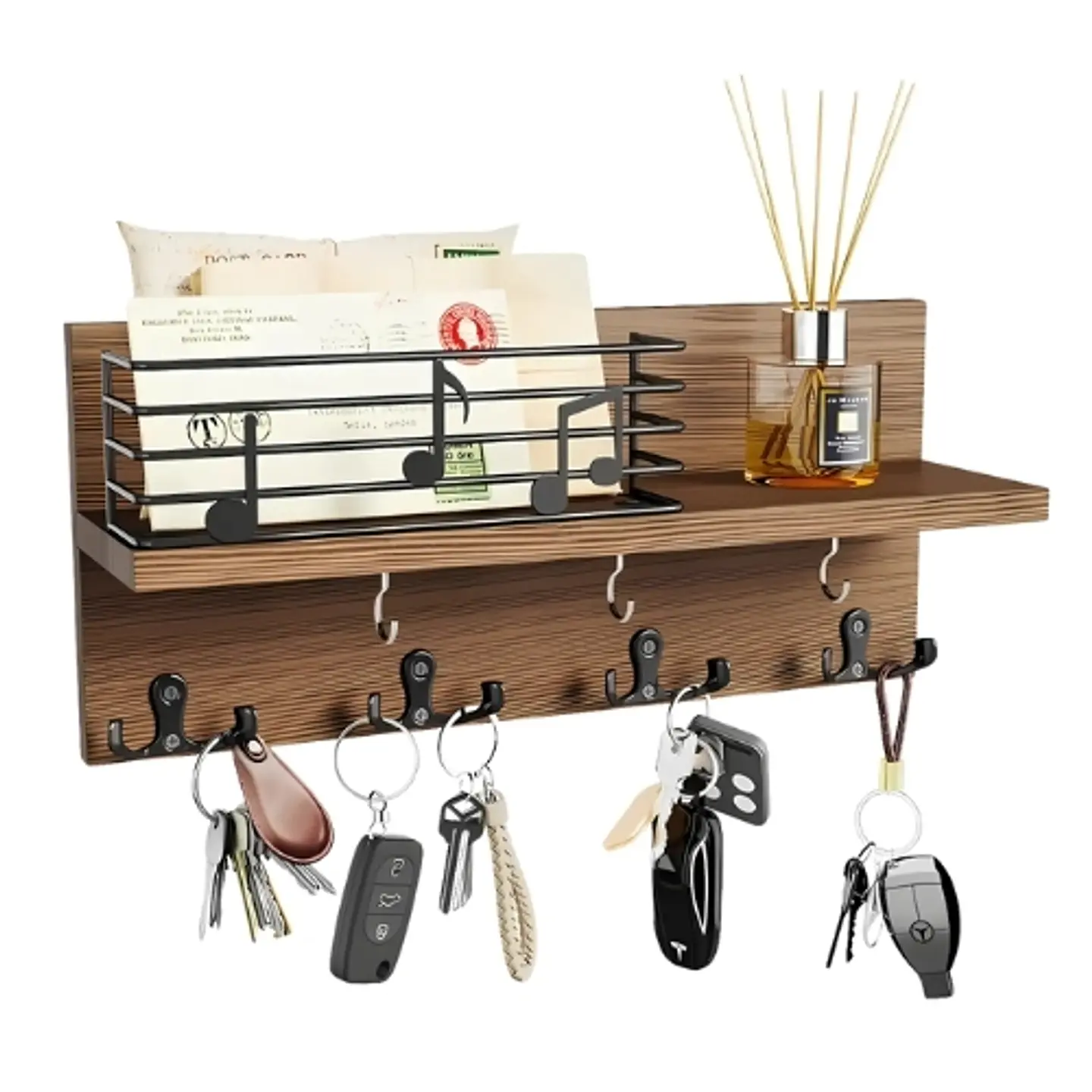 Portallaves De Madera Colgador Soporte Llaves Pared 1