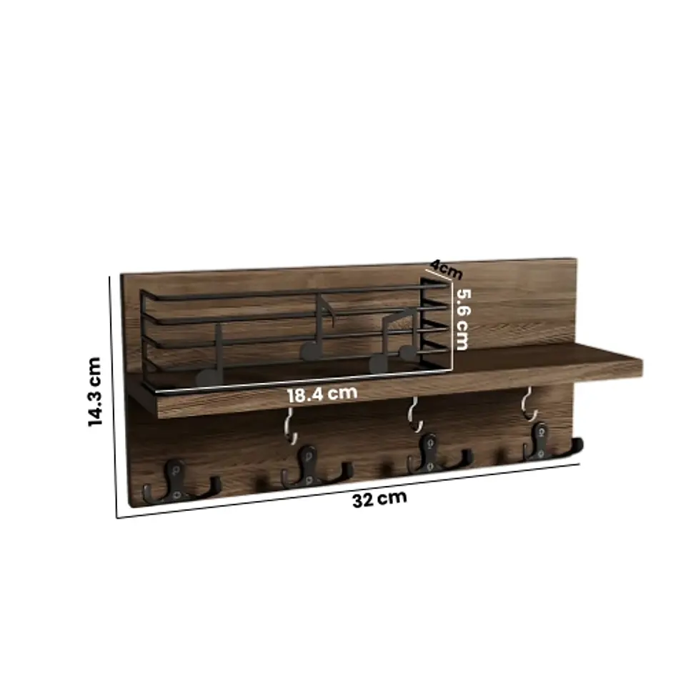Portallaves De Madera Colgador Soporte Llaves Pared 2