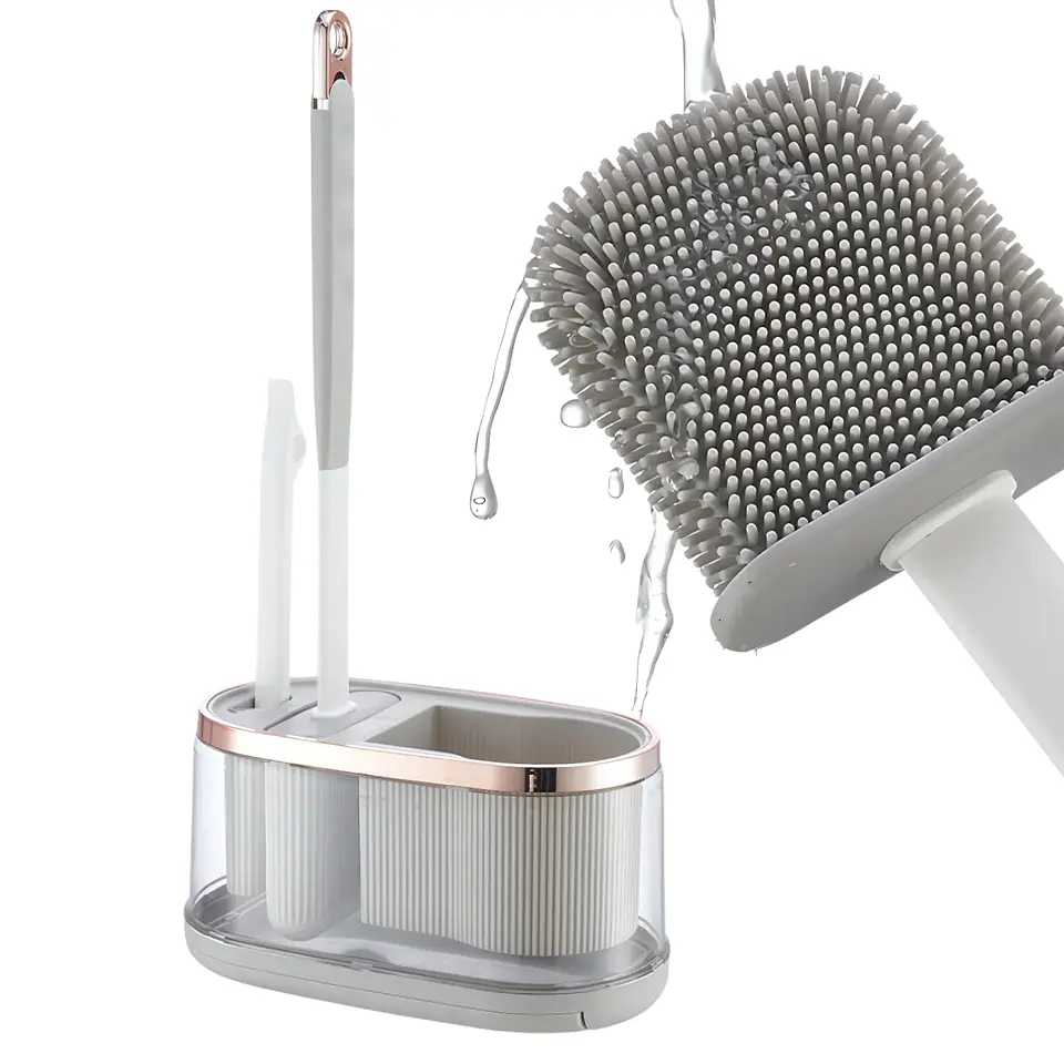 Cepillo Escobilla De Baño De Silicona Con Base 1