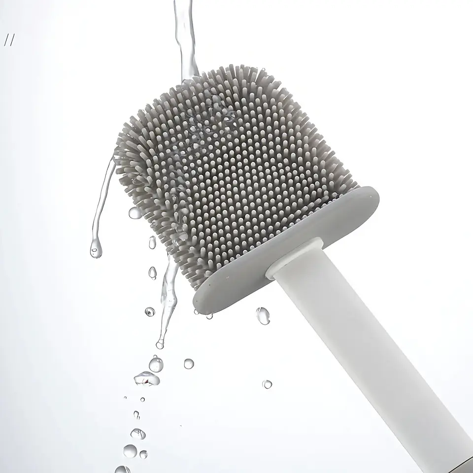 Cepillo Escobilla De Baño De Silicona Con Base 3