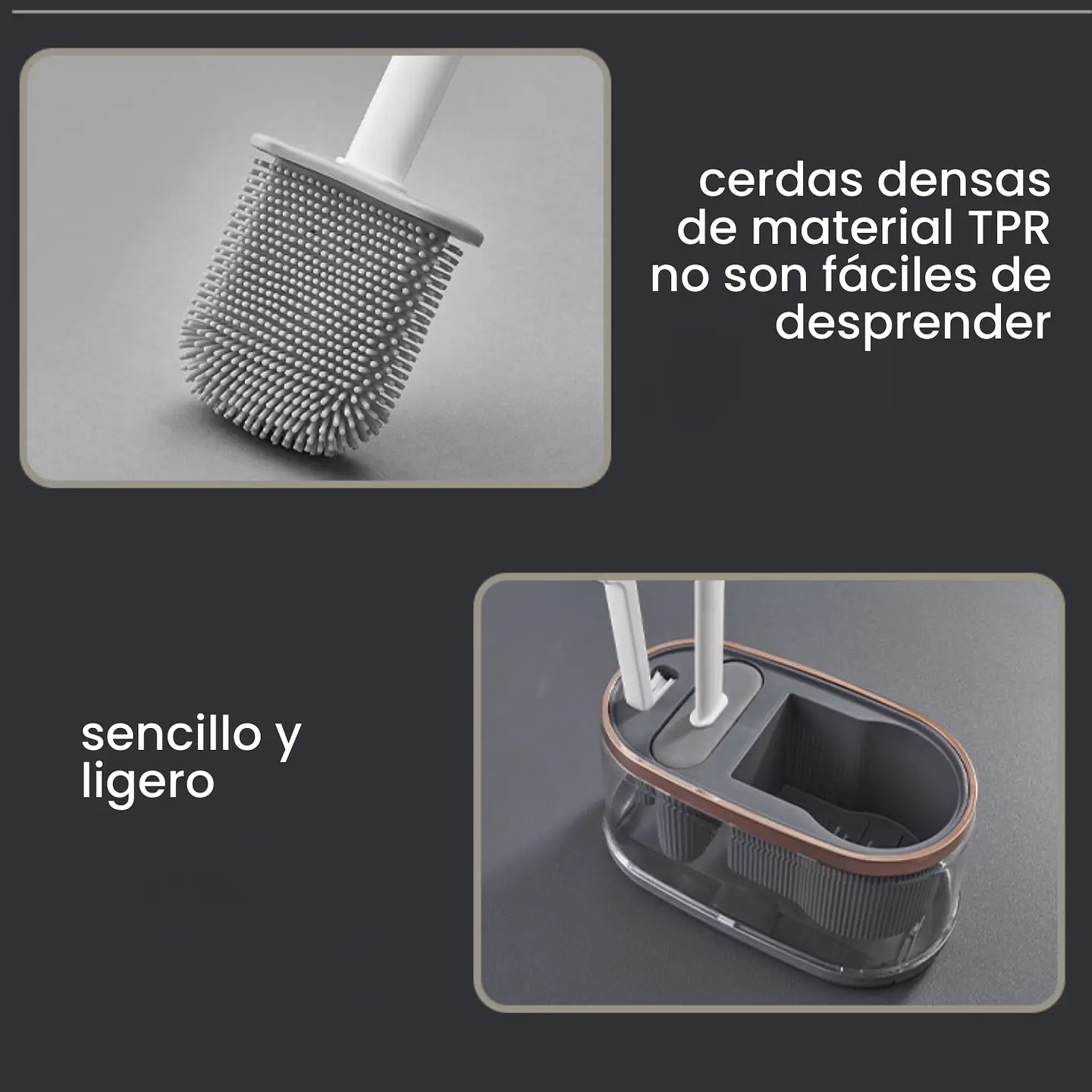 Cepillo Escobilla De Baño De Silicona Con Base 4