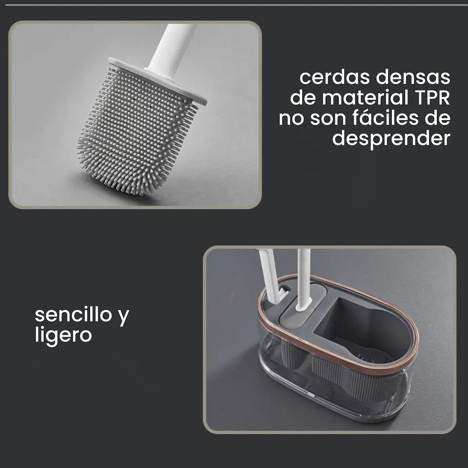 Cepillo Escobilla De Baño De Silicona Con Base 4