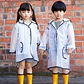 Poncho Impermeable Para Niños Con Gorro Lluvia Resistente - Miniatura 3