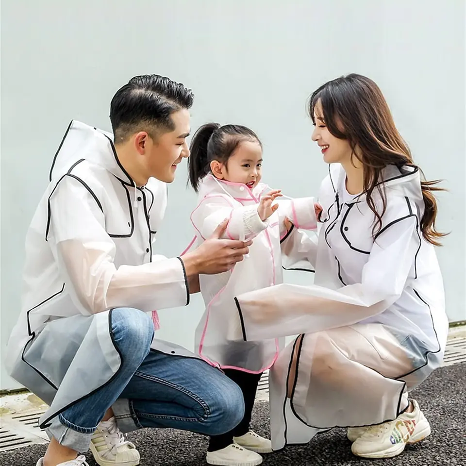 Poncho Impermeable Para Niños Con Gorro Lluvia Resistente 6