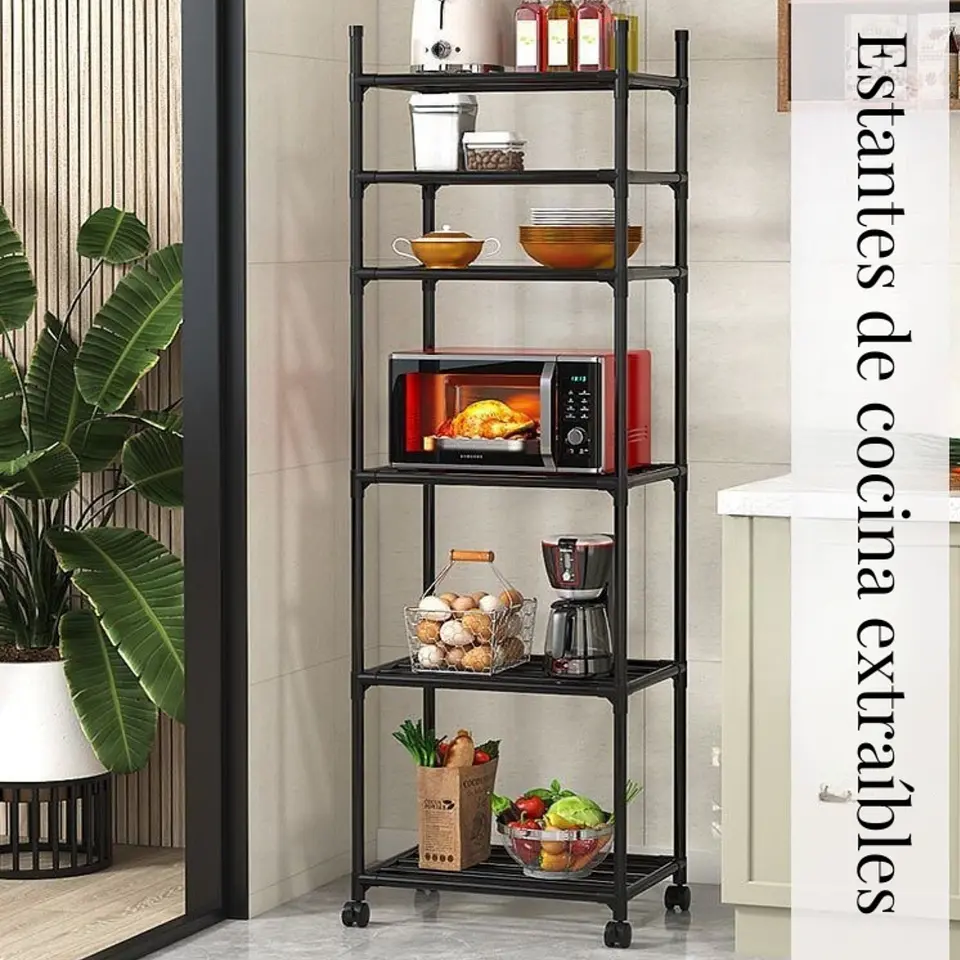 Estante Para Cocina Repisa Almacenamiento Multifuncional 3
