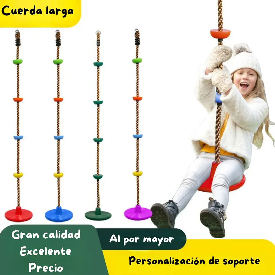 Columpio De Disco Giratorio Cuerda Escalada Aire Libre 2
