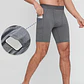 Short Deportivo Calza Hombre Gimnasio Licra Con Bolsillo - Miniatura 2