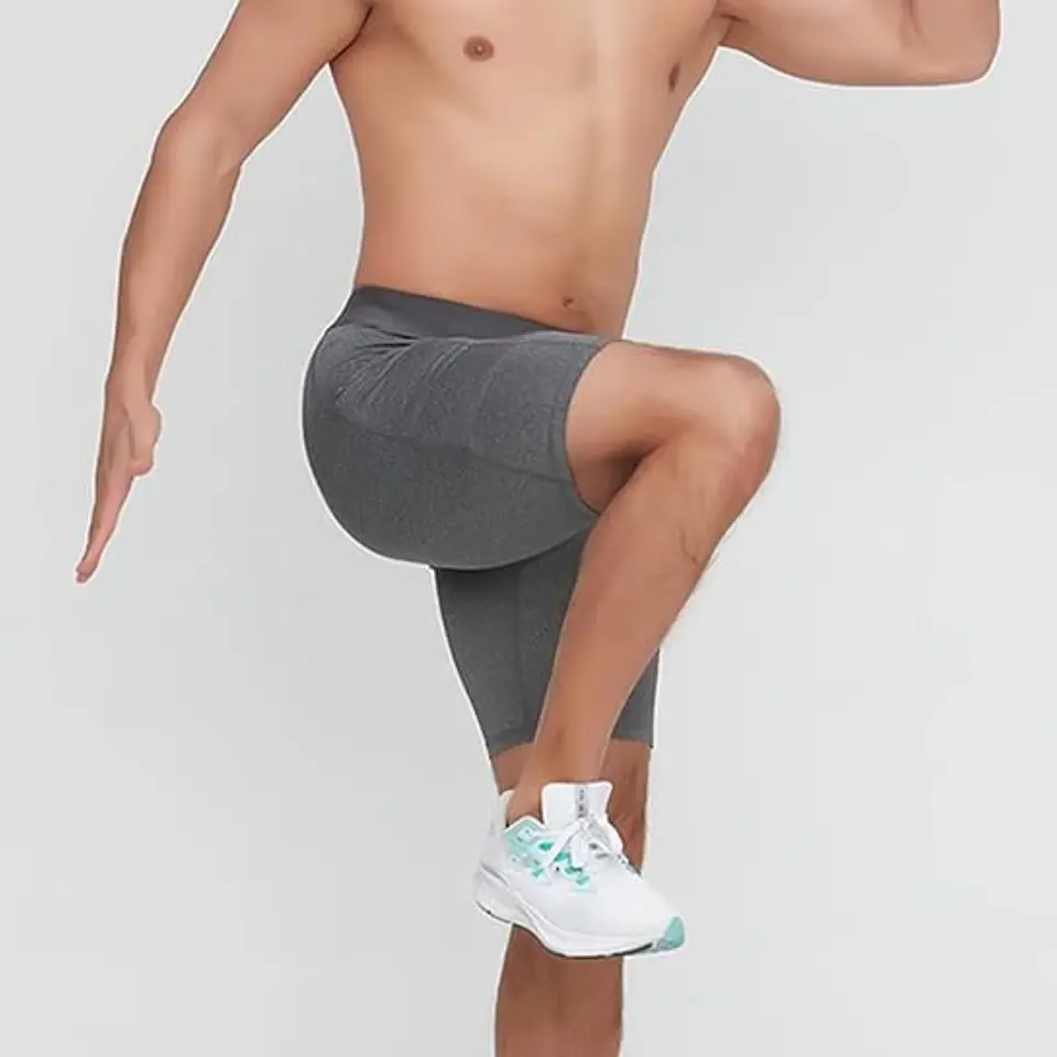 Short Deportivo Calza Hombre Gimnasio Licra Con Bolsillo 3