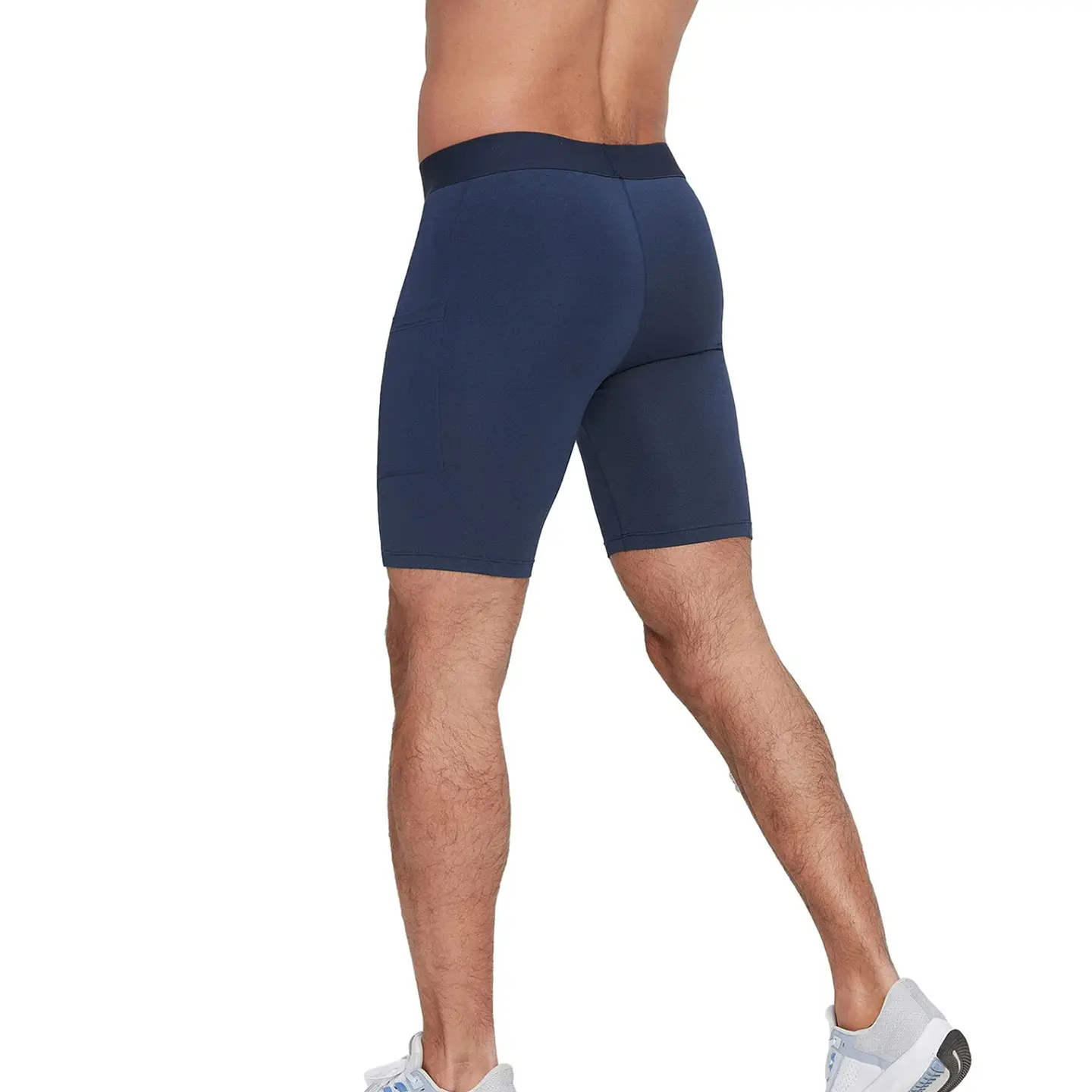Short Deportivo Calza Hombre Gimnasio Licra Con Bolsillo 9