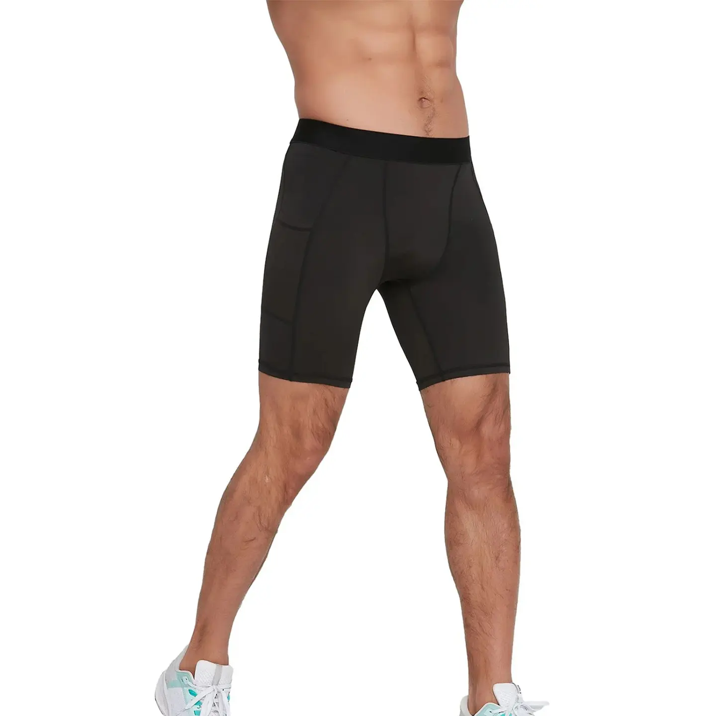 Short Deportivo Calza Hombre Gimnasio Licra Con Bolsillo 8