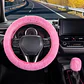 Kit Funda De Volante Pomo Freno Cinturon Reposabrazos Felpa - Miniatura 7