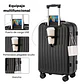 Maleta De Viaje Cabina Equipaje Mediano Con USB Y Portavasos - Miniatura 2