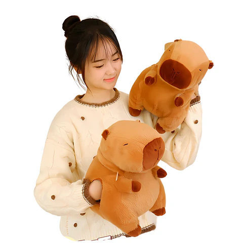 Cojin Almohada Calentador De Manos Peluche Capibara