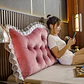 Cojin Cabecera Respaldo De Cama Almohada De Terciopelo - Miniatura 2
