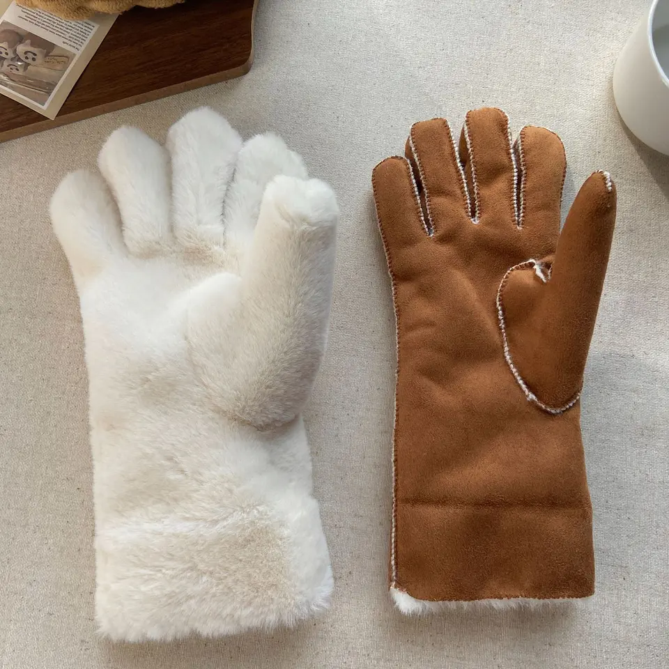 Guantes De Lana Invierno Para Mujer Calidos Resistentes 2