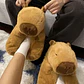 Pantuflas De Algodon Capibara Kawaii Invierno Confort - Miniatura 3
