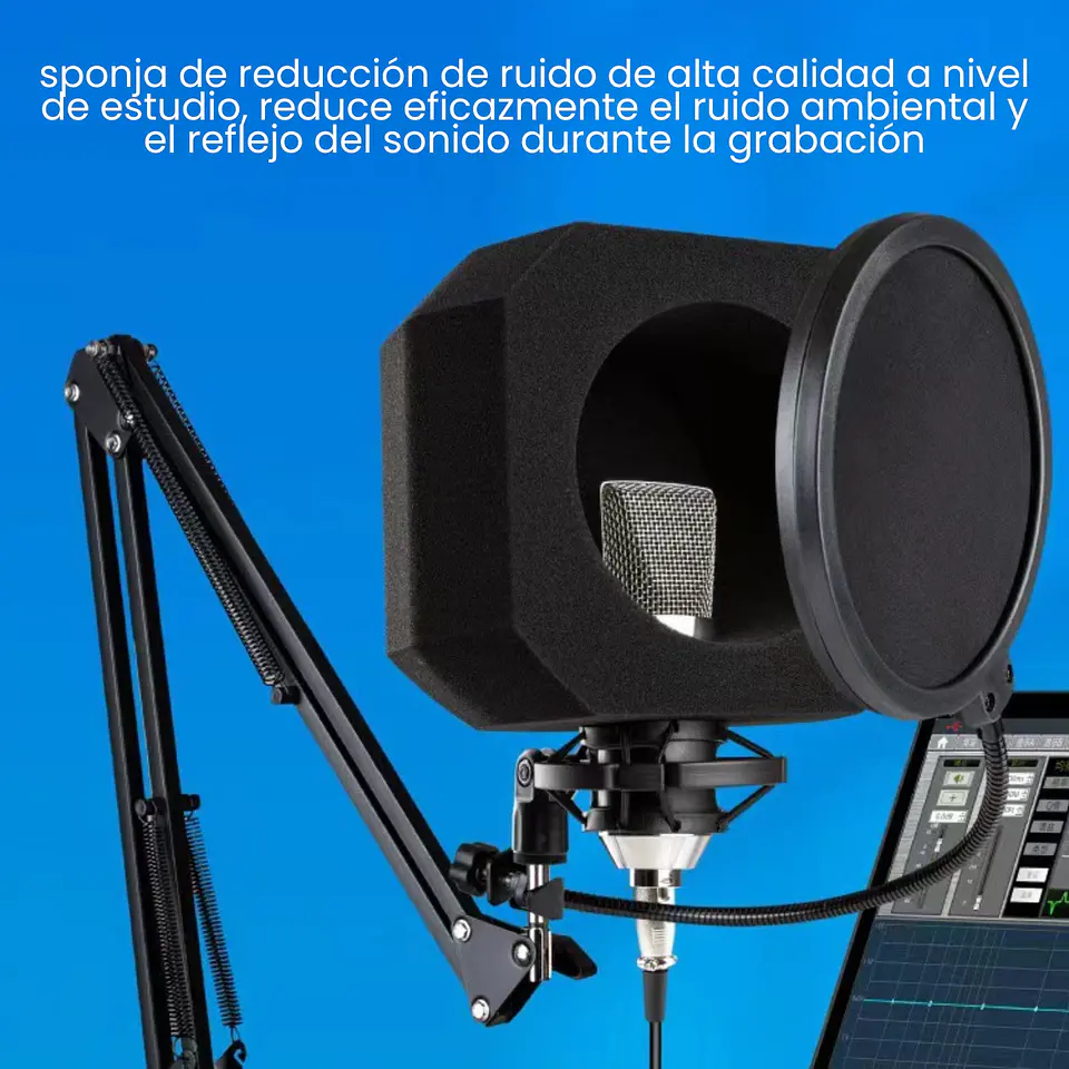 Filtro Antipop Esponja Para Microfono Aislamiento Acústico 5