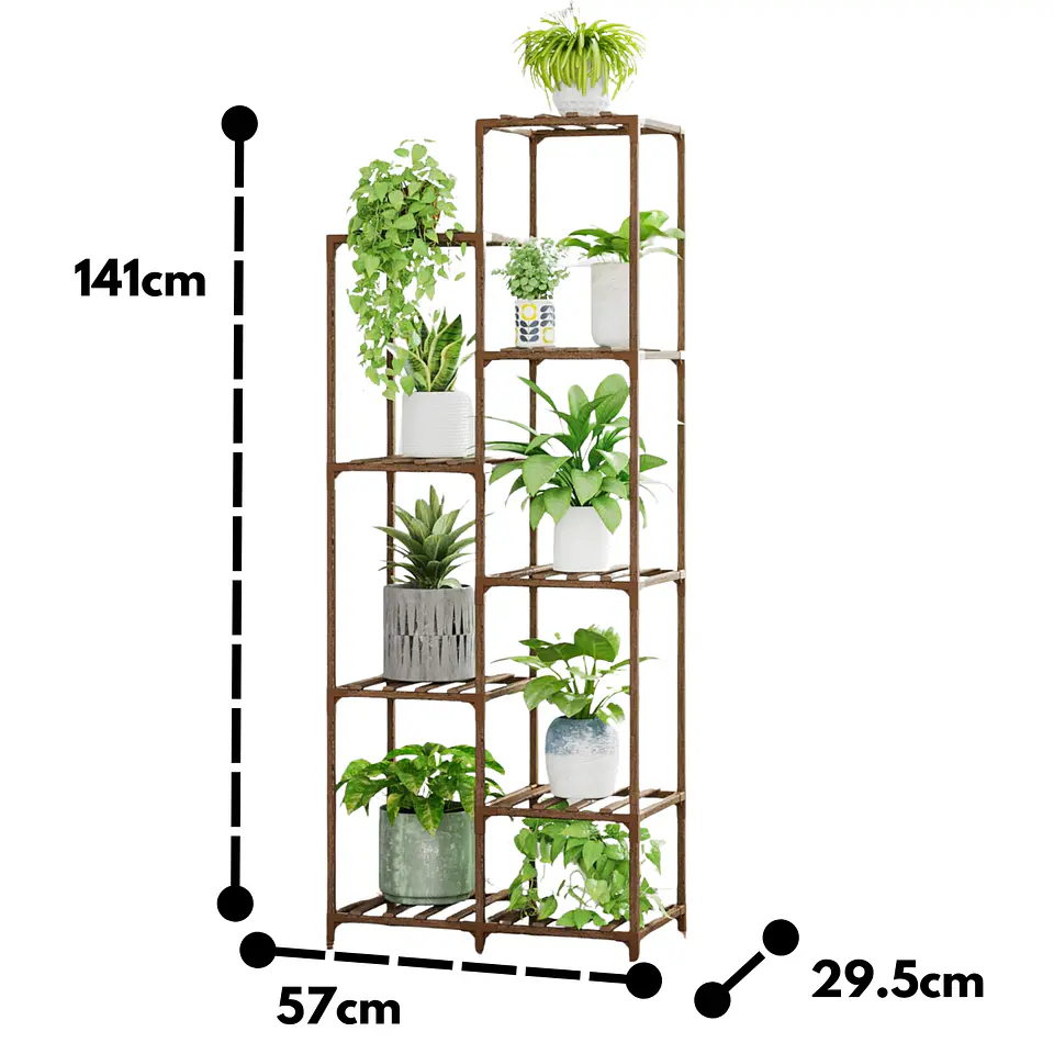 Estante Para Macetas Soporte De Plantas Huerto Decorativo 5