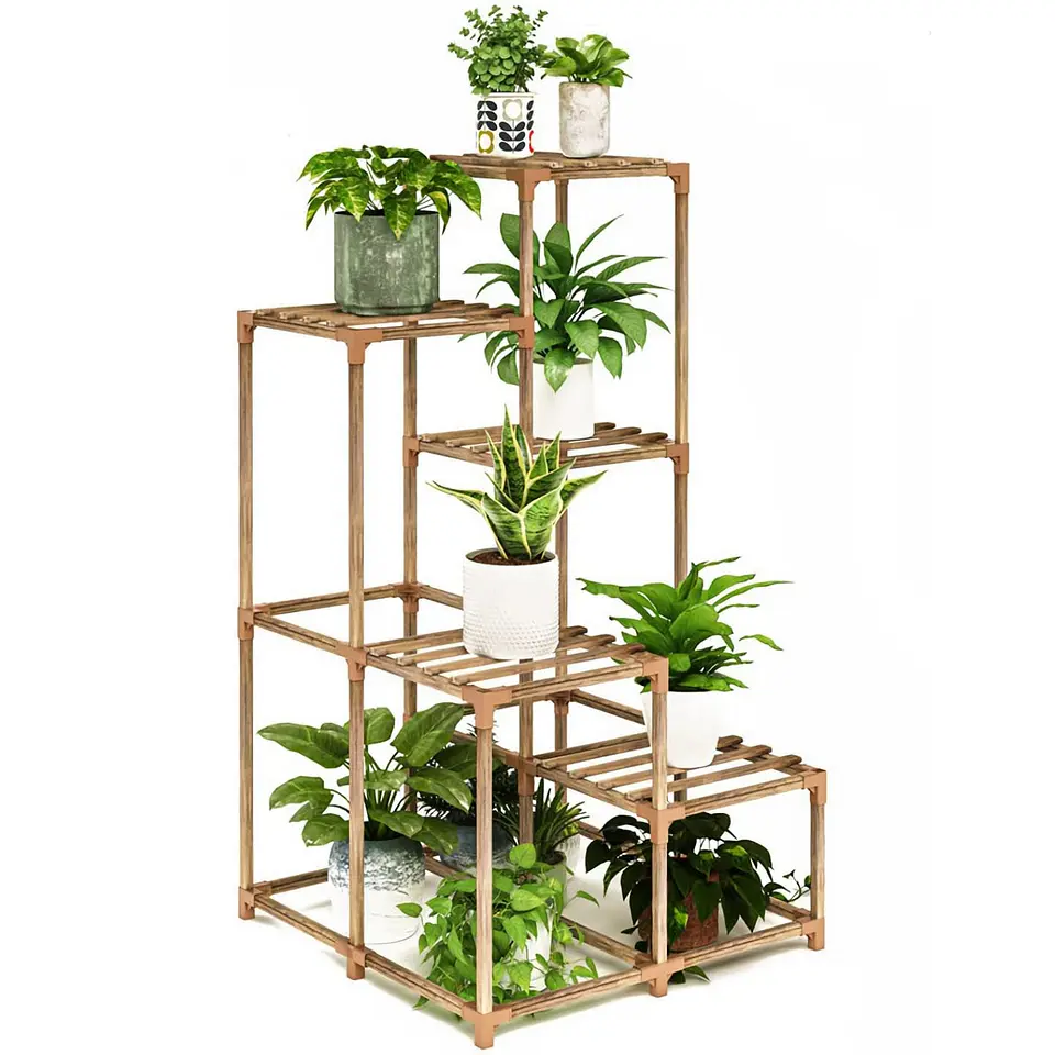 Estante Para Macetas Soporte De Plantas Huerto Decorativo 6