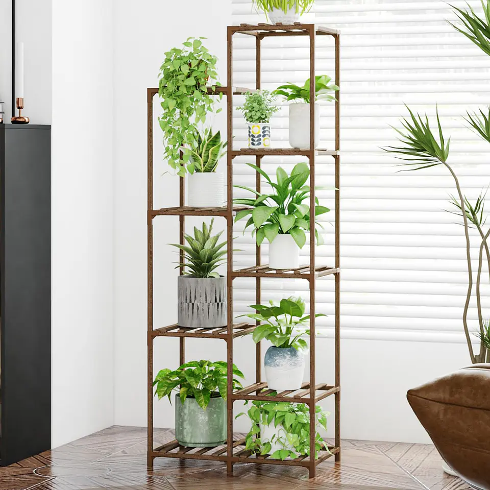 Estante Para Macetas Soporte De Plantas Huerto Decorativo 8