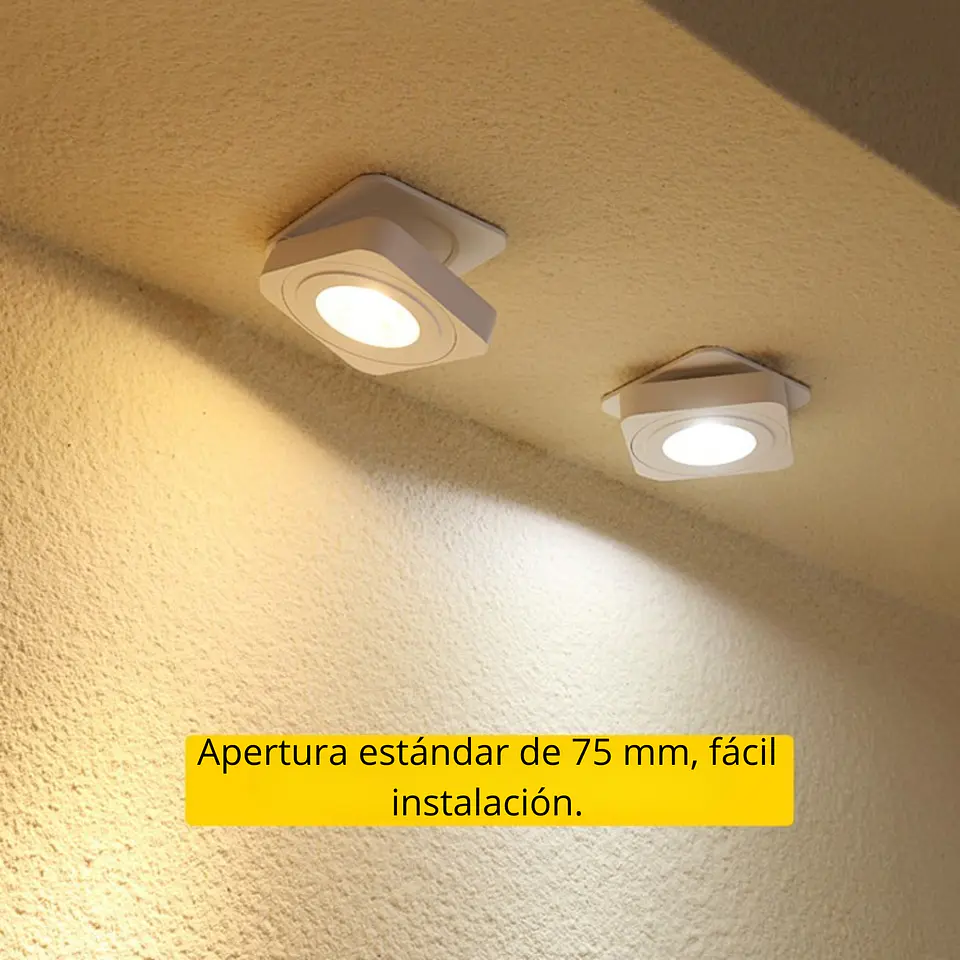 Foco de Superficie Ultrafino Cuadrado Moderno 8