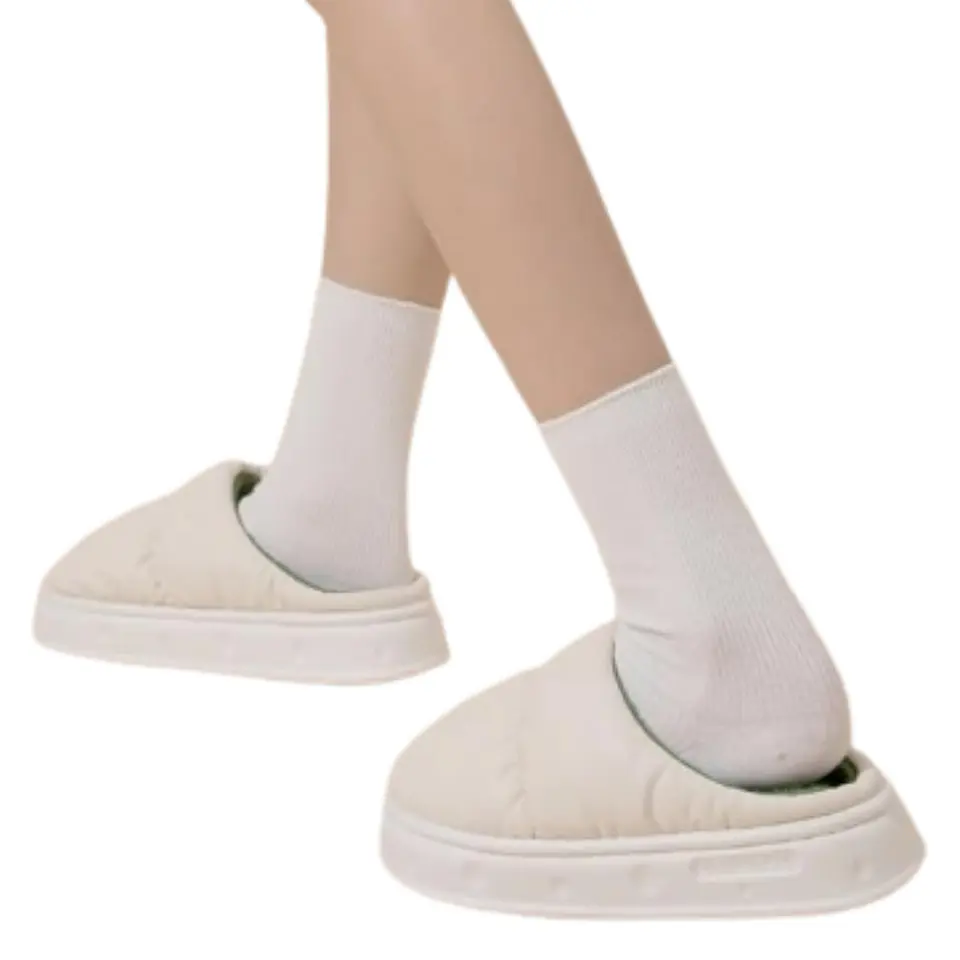 Pantuflas De Algodón Acolchadas Polar Cálidas Impermeables 3
