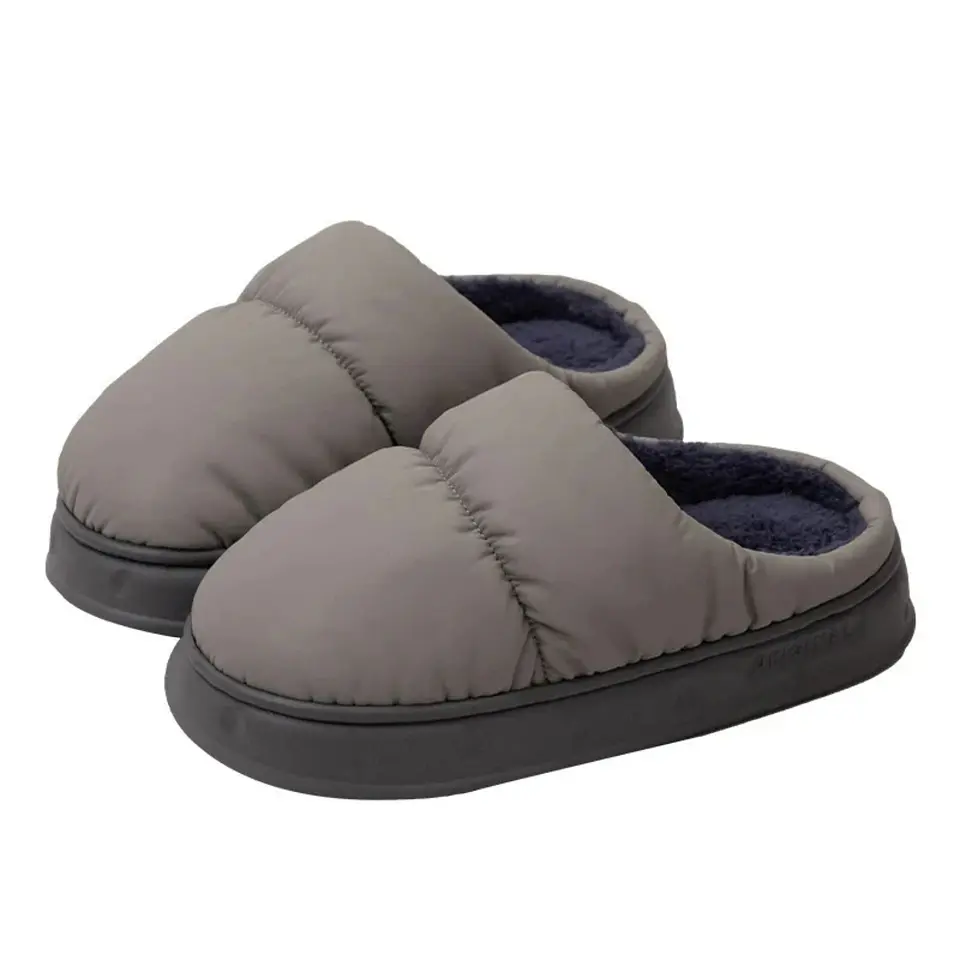 Pantuflas De Algodón Acolchadas Polar Cálidas Impermeables 7