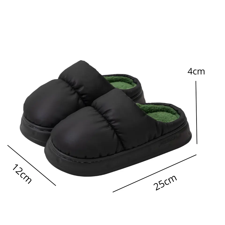 Pantuflas De Algodón Acolchadas Polar Cálidas Impermeables 10