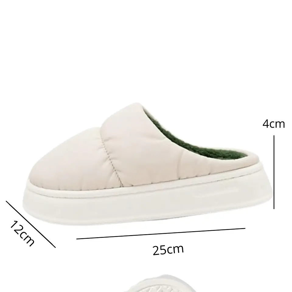 Pantuflas De Algodón Acolchadas Polar Cálidas Impermeables 13