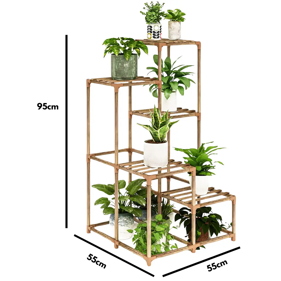 Estante Para Macetas Soporte De Plantas Huerto Decorativo 10