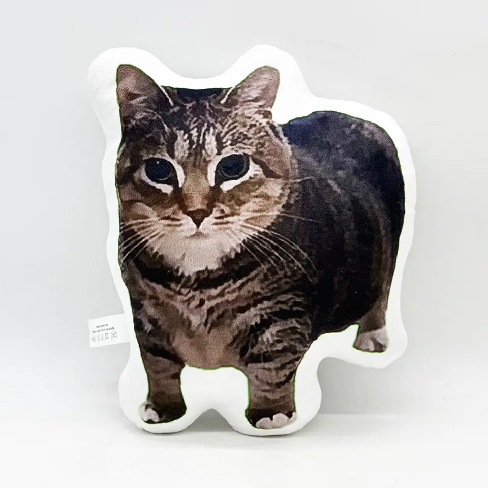 Almohada Con Gato Estampado Divertido Cómoda 26 cm 1
