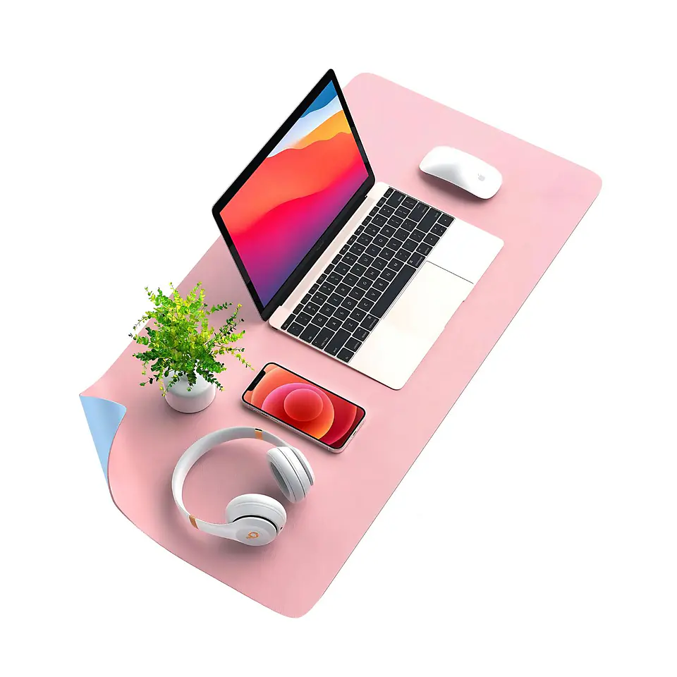 Alfombrilla Mousepad Cuero Doble Cara 80 X 40 Cm Impermeable 3