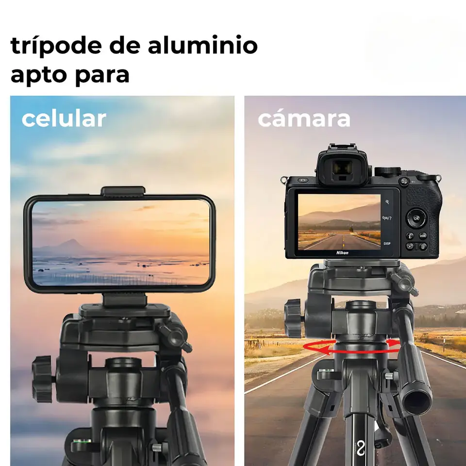 Soporte Trípode Estabilizador Portátil Cámara Y Teléfono. 4