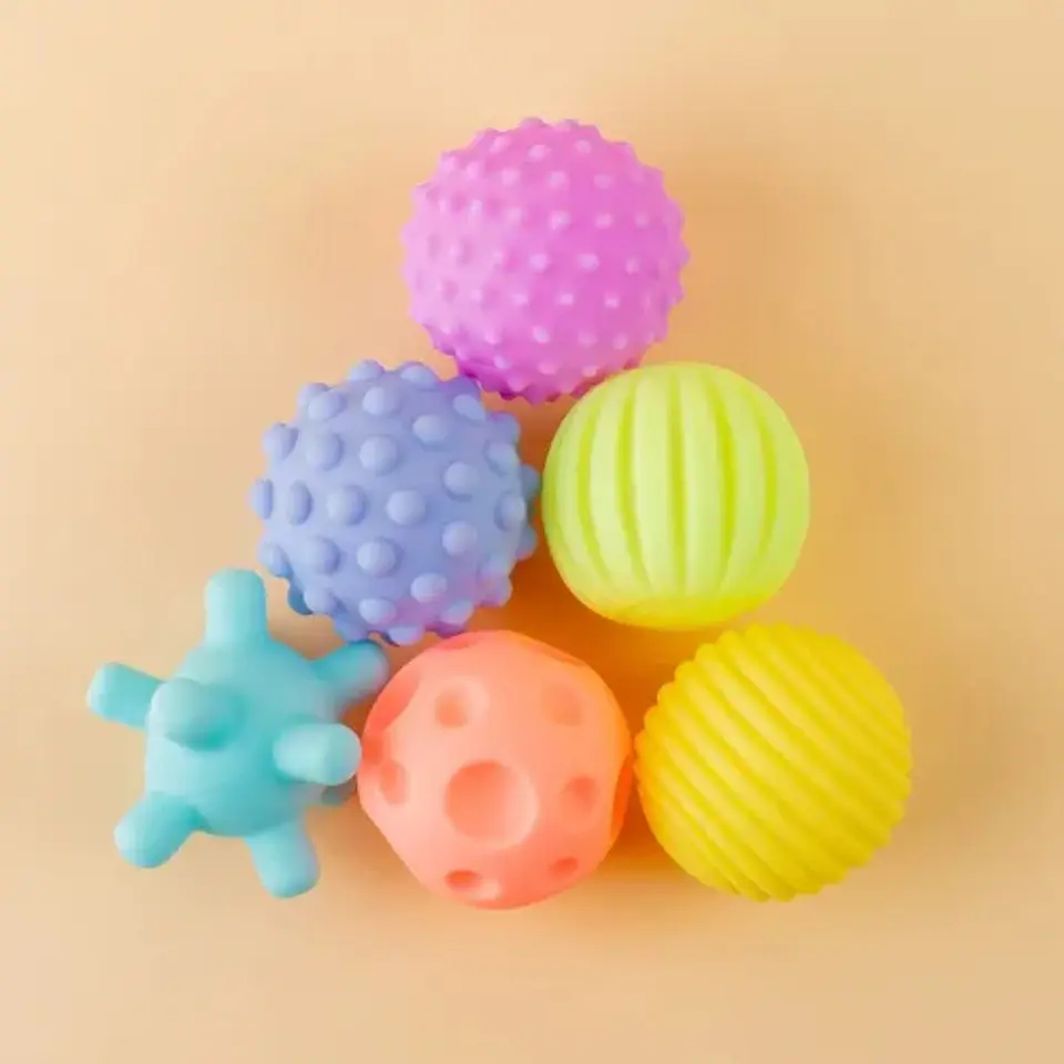 Set 6 Pelotas Estimulación Sensorial Para Bebés Texturizada 4