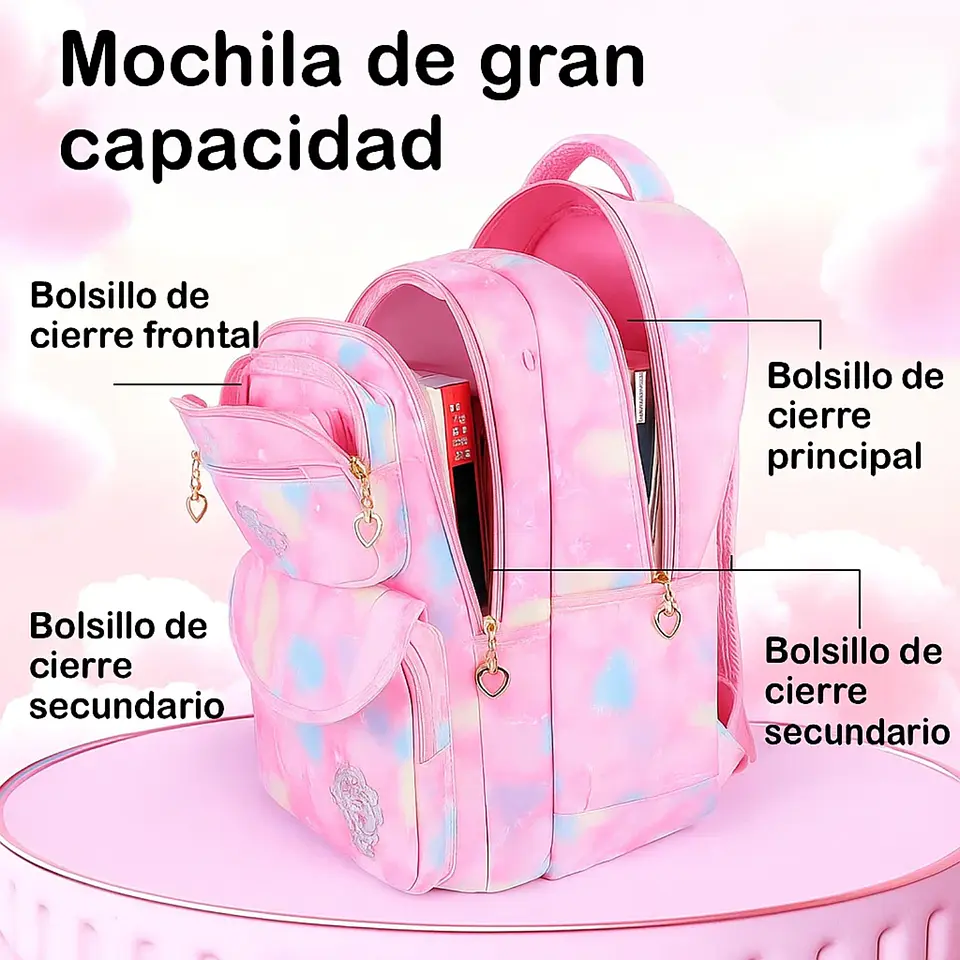 Mochila Escolar Kawaii Bolso Estudiantes Colegio Primaria 4