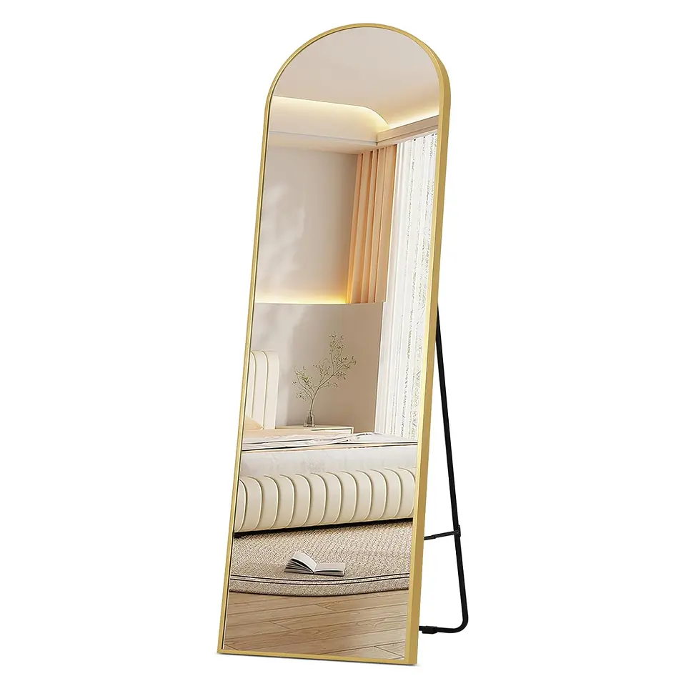 Espejo Ovalado Cuerpo Entero 160x50cm Con Base Plegable 1