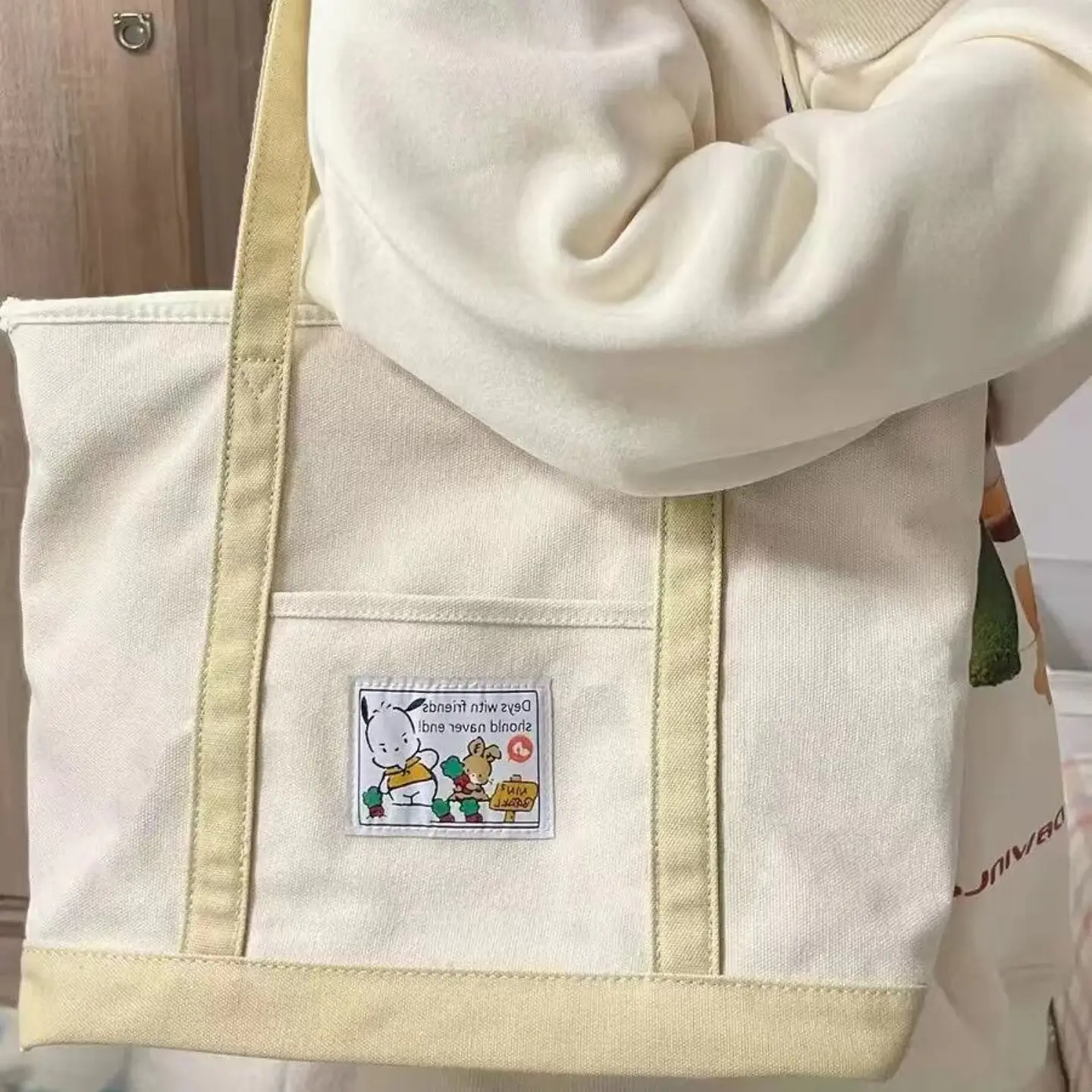 Tote Bag Bolso De Lona De Mano Cartera Casual Resistente 5