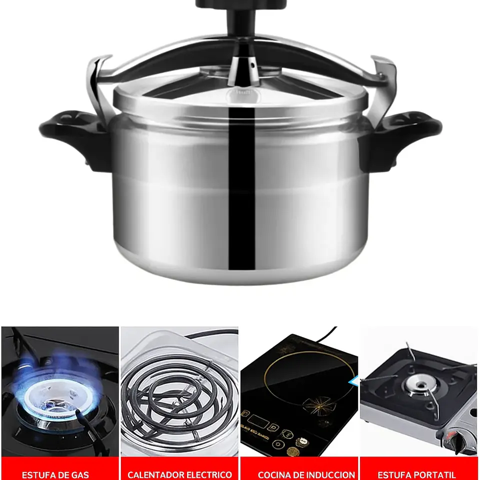Olla De Presión 5 Litros Cocina Gas Antiadherente 2
